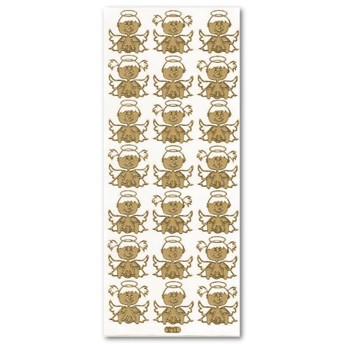 ANIOŁKI MAŁE Naklejki ażurowe złote