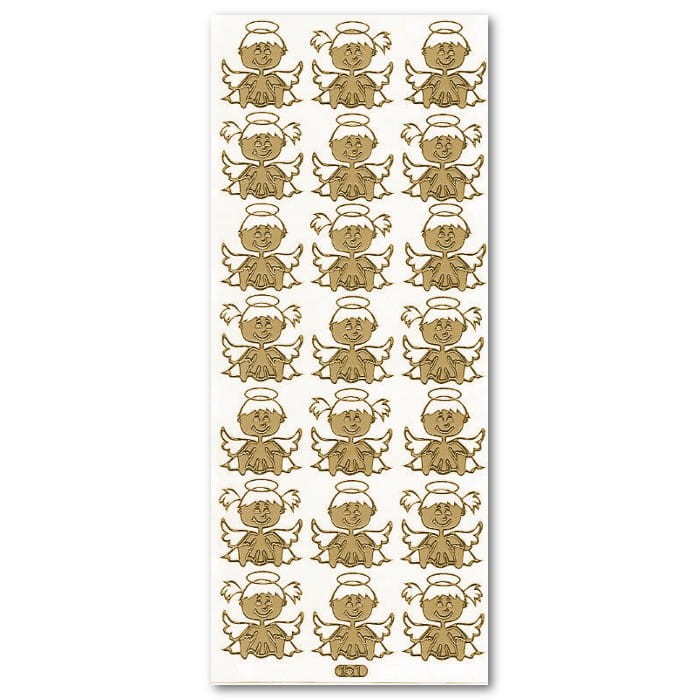 ANIOŁKI MAŁE Naklejki ażurowe złote