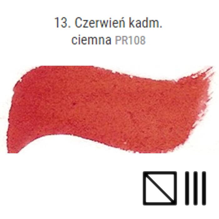 Akwarela w kostkach Renesans CZERWIEŃ KADMOWA CIEMNA