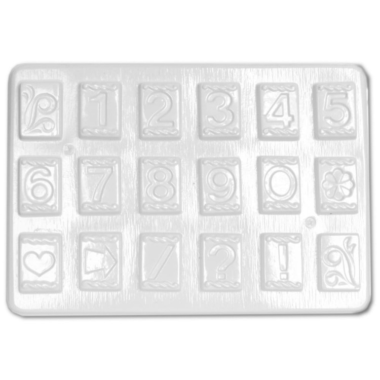 Forma do odlewów Cyferki i Znaki 17x24,5cm