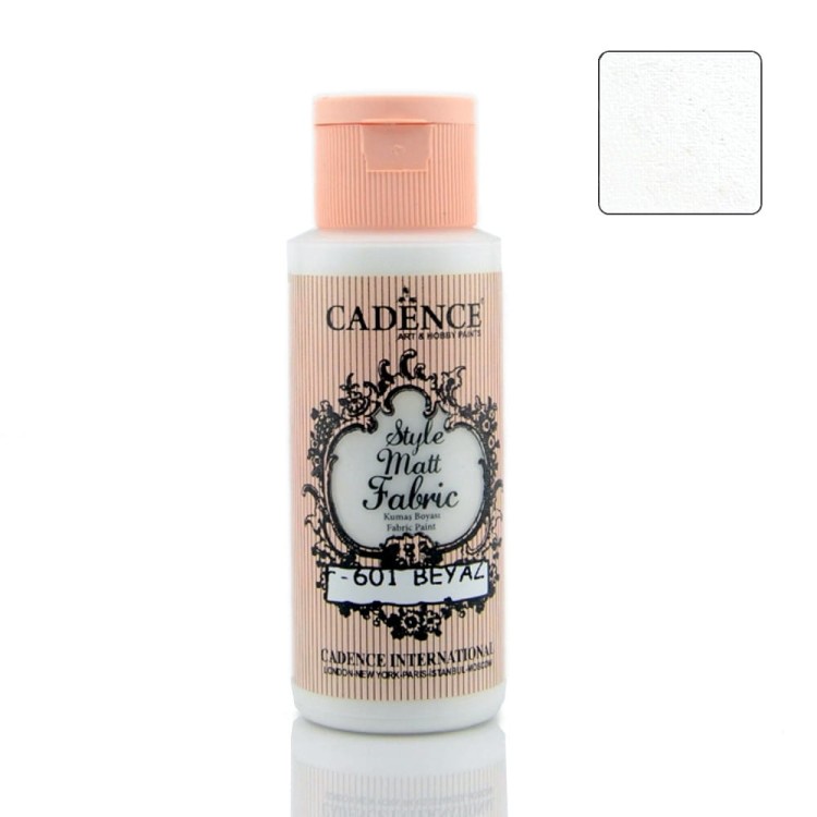Farba matowa do tkanin Cadence Biała 59ml