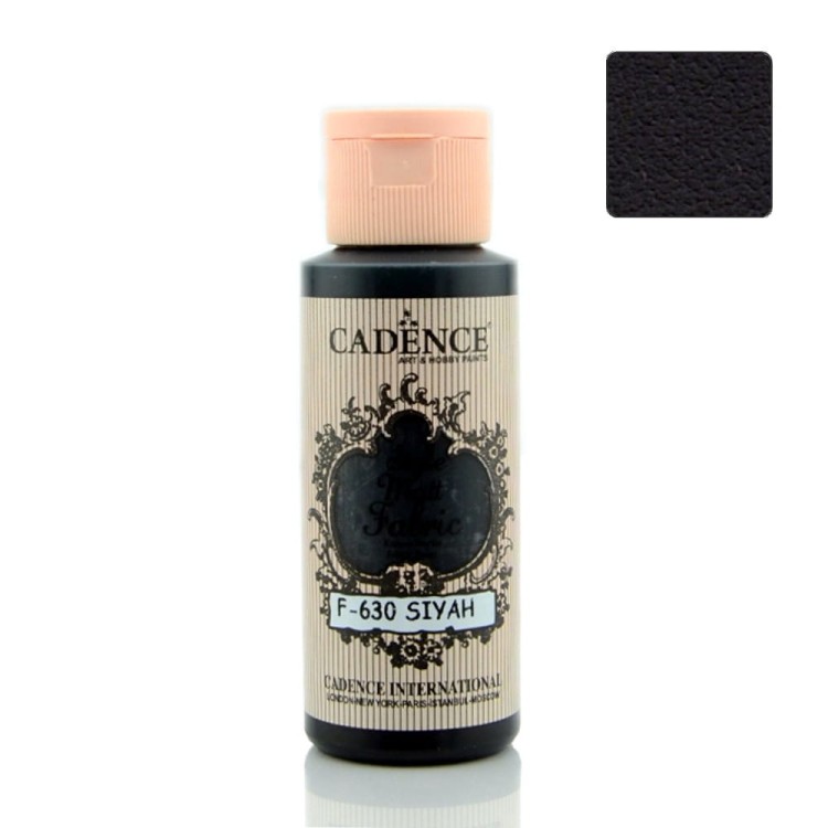Farba matowa do tkanin Cadence Czarna 59ml