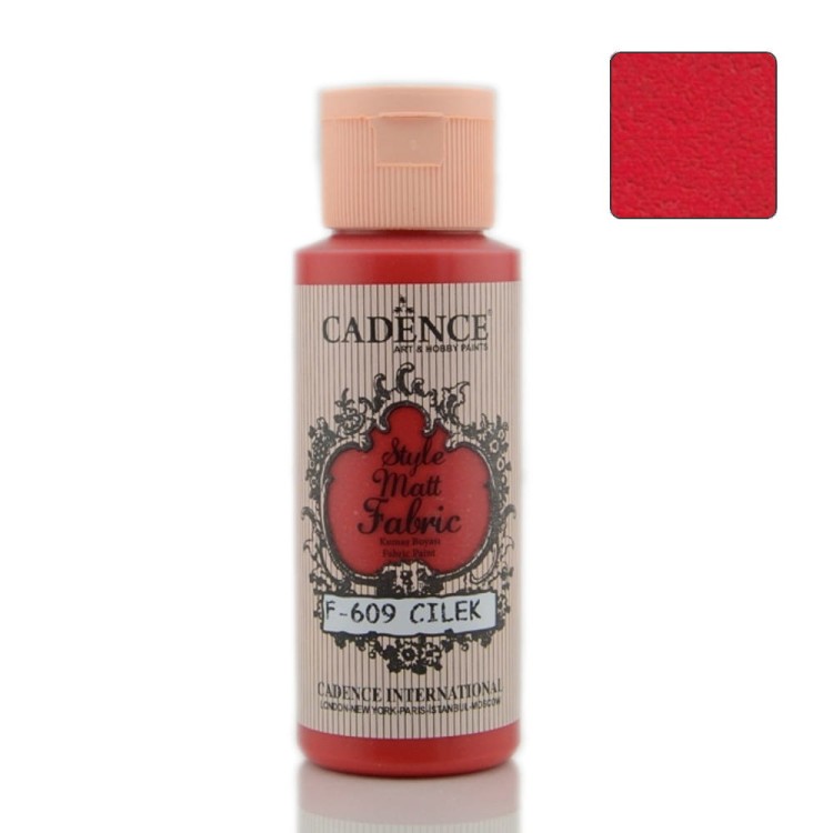 Farba matowa do tkanin Cadence Truskawka 59ml