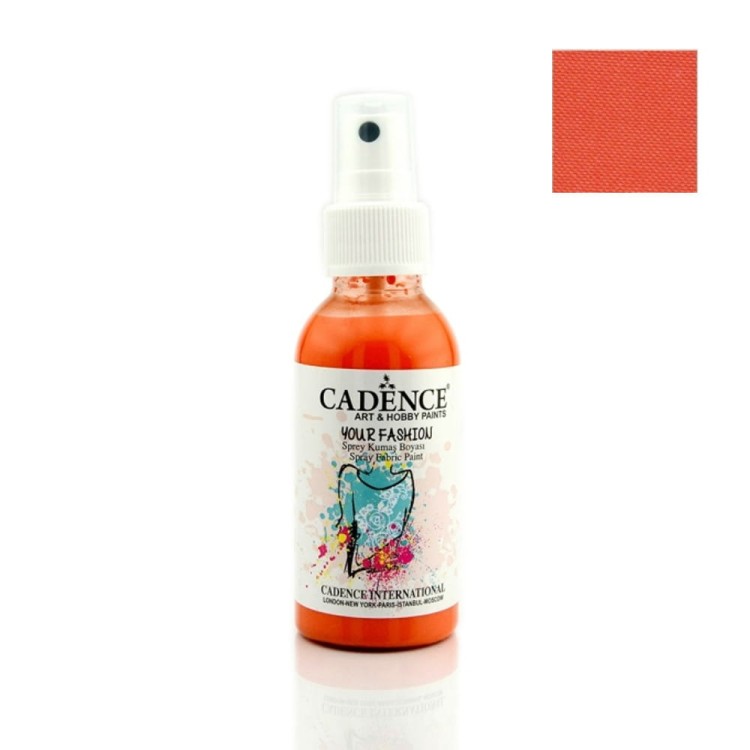Farba do tkanin Cadence spray Pomarańczowy 100ml