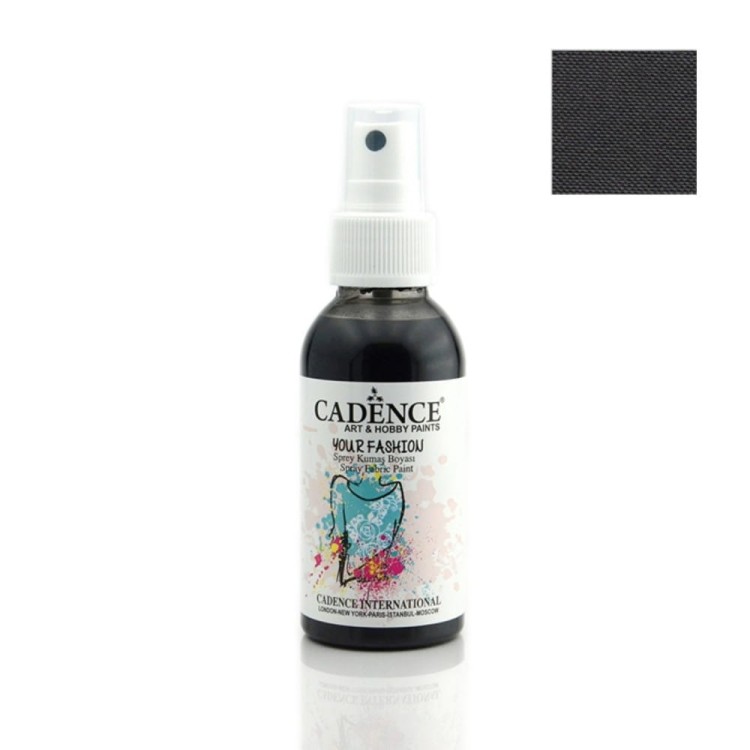 Farba do tkanin Cadence spray Czarna 100ml