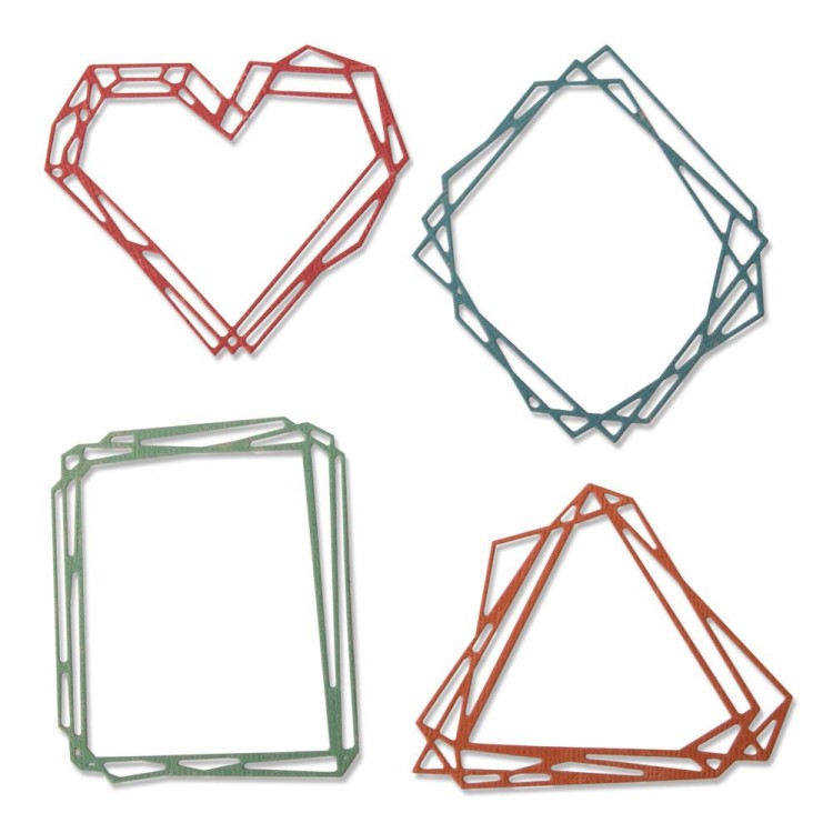 Zestaw wykrojników Sizzix Thinlits by Tim Holtz Geo Frames 4szt.
