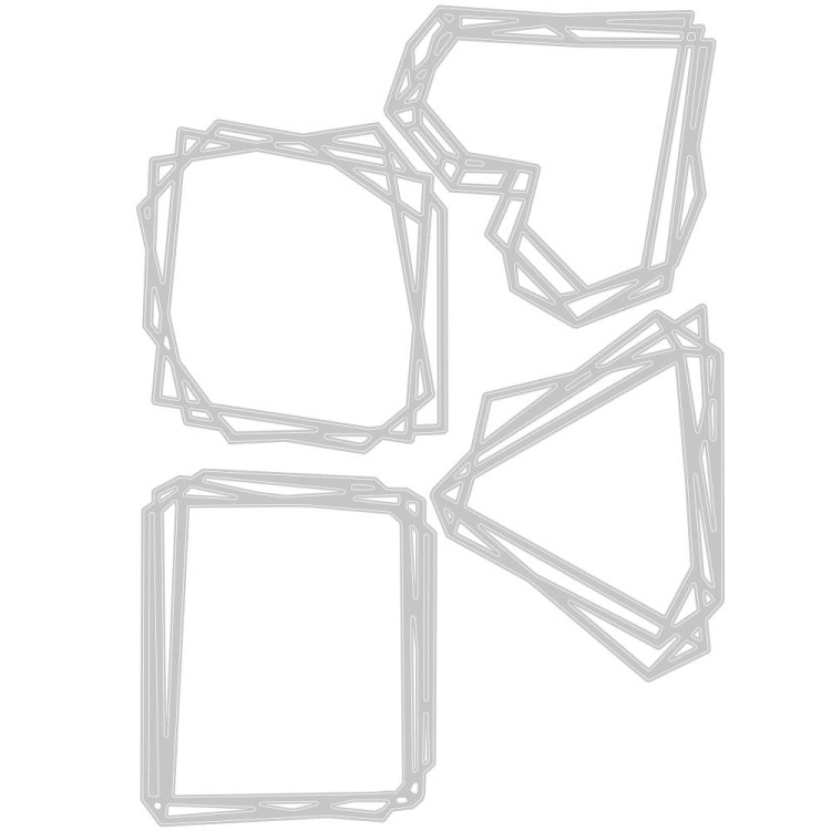 Zestaw wykrojników Sizzix Thinlits by Tim Holtz Geo Frames 4szt.