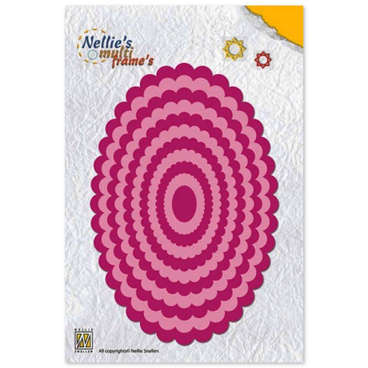 Wykrojnik Nellie's Wavy Oval MFD070