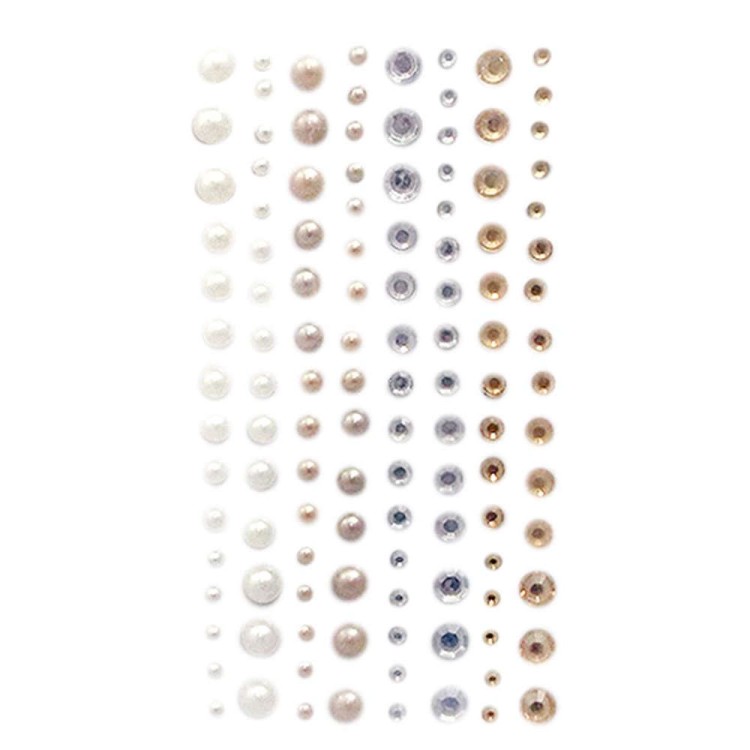 Kryształki i perły samoprzylepne dpCraft Nature Tones 120 szt.