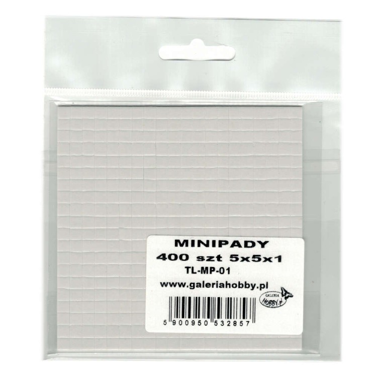 Minipady 3D dwustronnie klejące 5x5x1mm 400szt.
