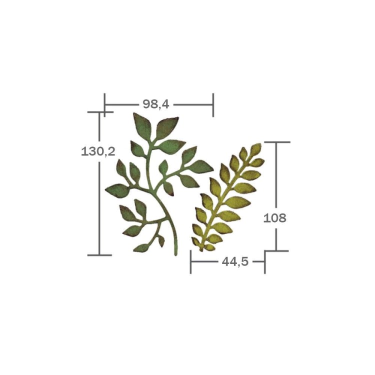 Rozmiar motywów wykrojnik Sizzix Bigz Garden Greens