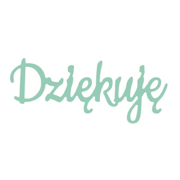 Wykrojnik z napisem Dziękuję dpCraft