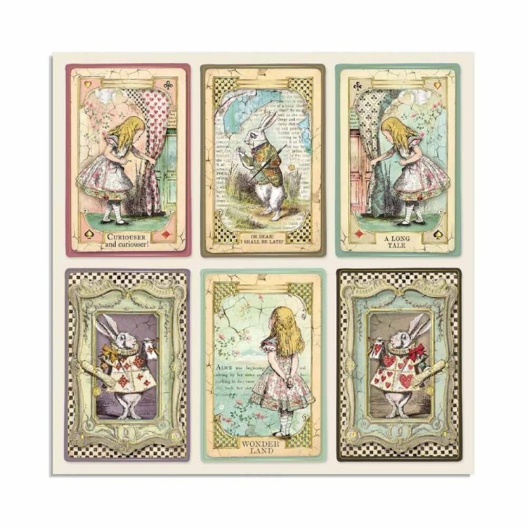 Papier scrapbookingowych Stamperia Alice Gold 05