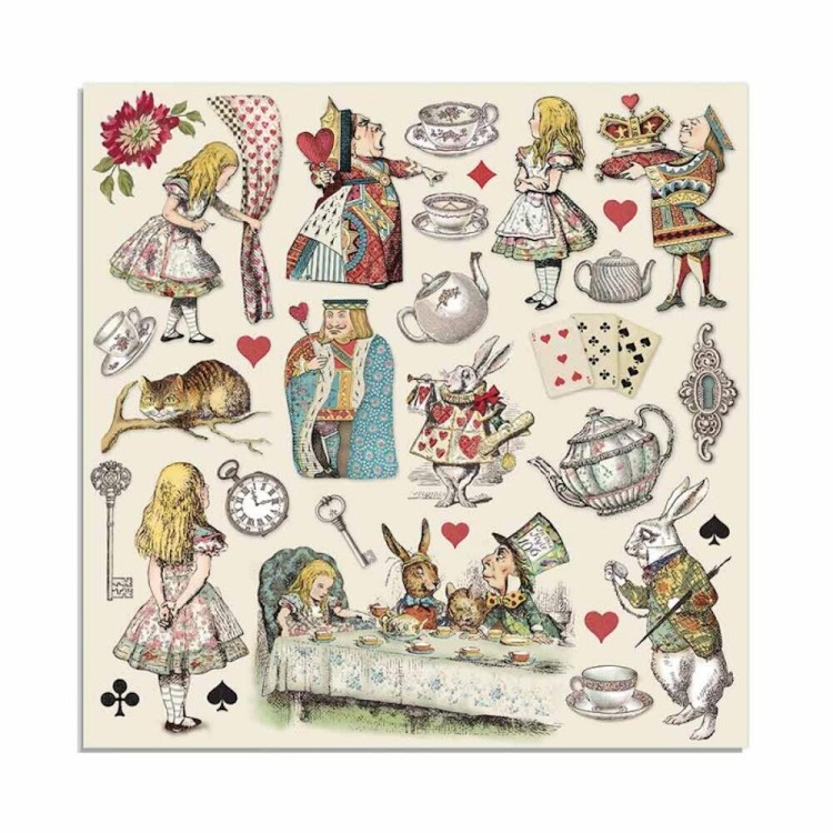 Papier scrapbookingowych Stamperia Alice Gold 22