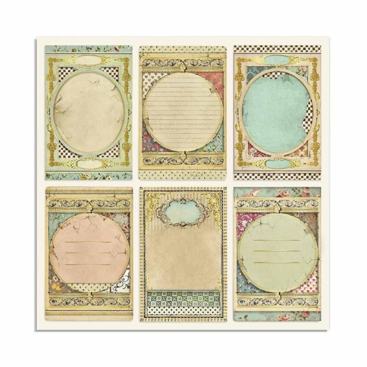 Papier scrapbookingowych Stamperia Alice Gold 14