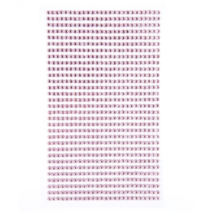Kryształki samoprzylepne Jasnoróżowe 3mm 806szt.