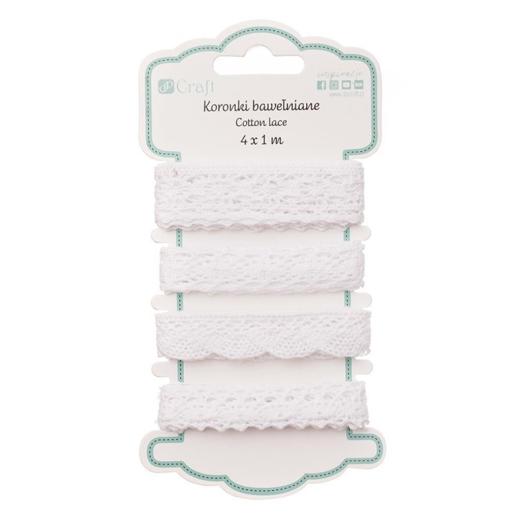 Koronki bawełniane Bridal White 4x1m