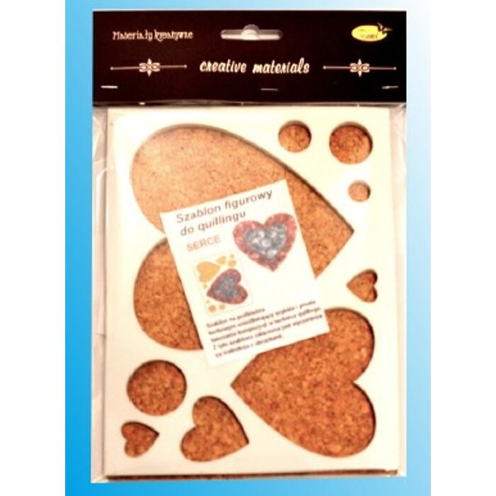 Szablon figurowy do quillingu SERCE 14,5x19cm