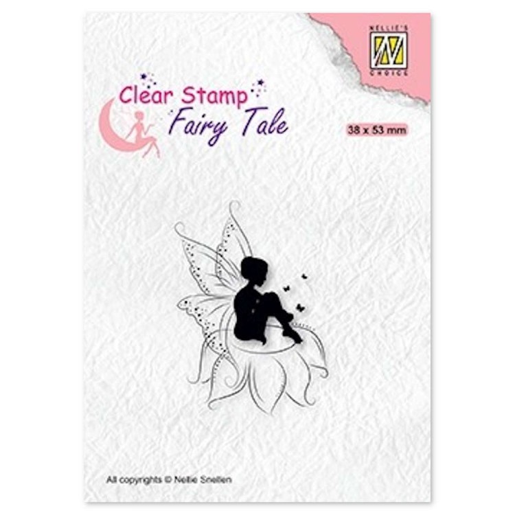 Stempel Nellie's Choice Elf Sitting on Flower