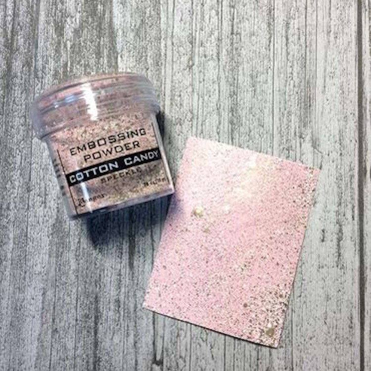 Efekt użycia pudru do embossingu Cotton Candy