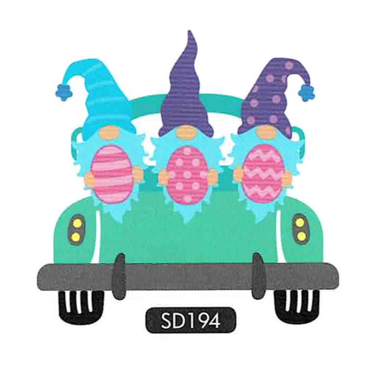 Wykrojniki Krasnale z Pisankami w Aucie SD194