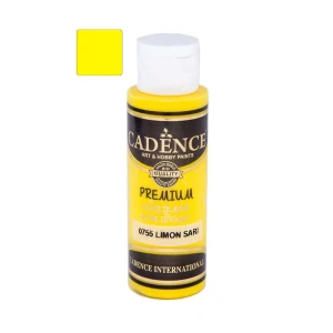 Farba Akrylowa Premium Żółta Cytryna Cadence 70ml