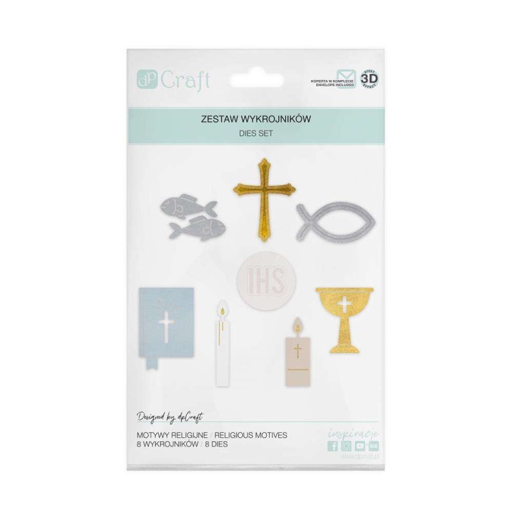Zestaw wykrojników Motywy Religijne w plastikowej kopercie