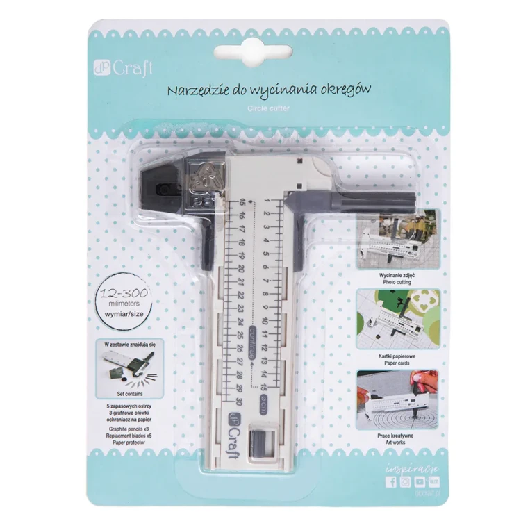 Cyrkiel do wycinania kółek i okręgów z papieru