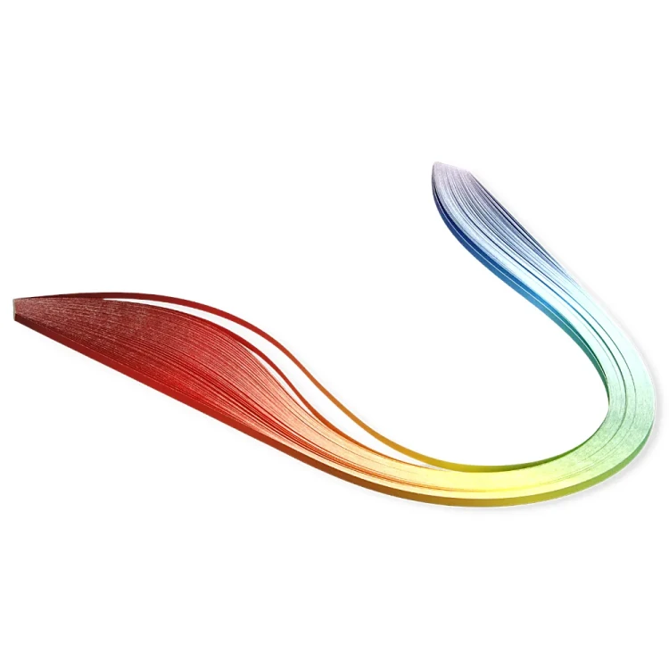 Paski do quillingu cieniowane Tęczowe 3mm