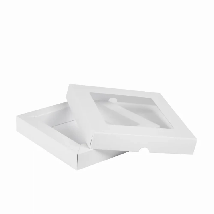 Pudełko Białe Shadow box z okienkiem