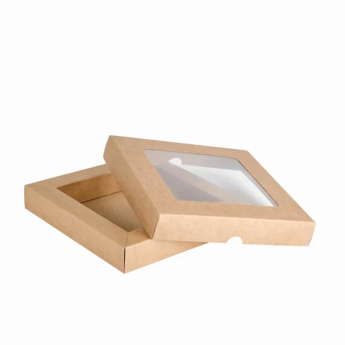 Pudełko Kraft Shadow box z okienkiem