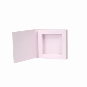 Pudełko Różowe Shadow box z okładką Rzeczy z Papieru