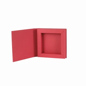 Pudełko Czerwone Shadow box z okładką Rzeczy z Papieru