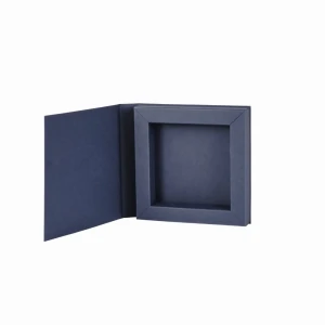 Pudełko Granatowe Shadow box z okładką Rzeczy z Papieru
