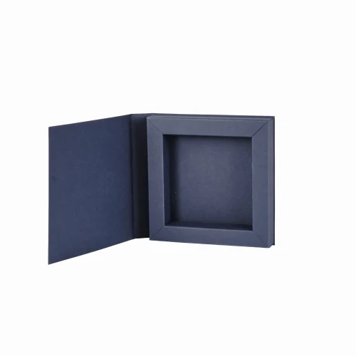 Pudełko Granatowe Shadow box z okładką