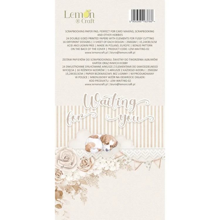 Bloczek elementów do wycinania Waiting for You Lemoncraft – 15,24x30,5cm