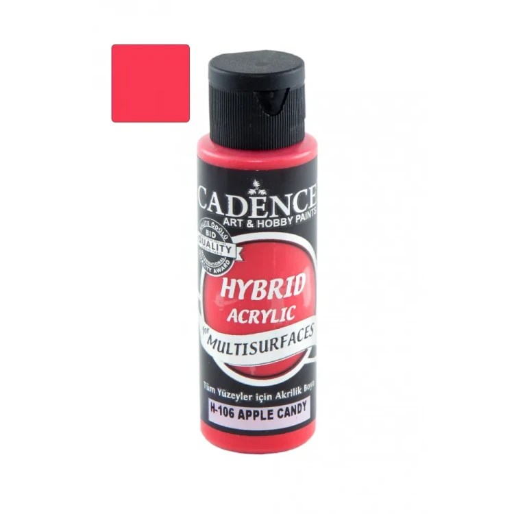 Farba akrylowa hybrydowa Czerwone Cukierkowe Jabłko 70ml