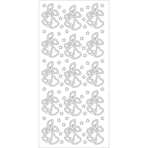 Naklejka ażurowa Dzwoneczki Srebrna