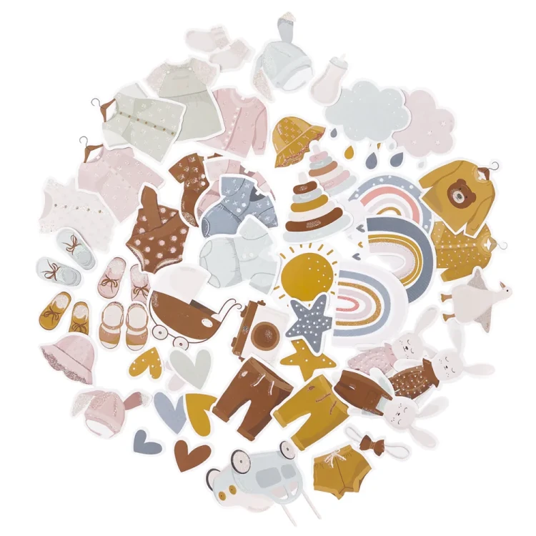 Kształty papierowe Baby 50 sztuk