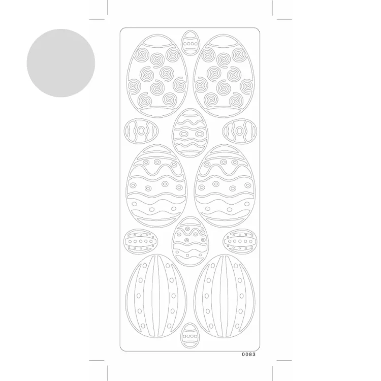 Pisanki Naklejka ażurowa Srebrna