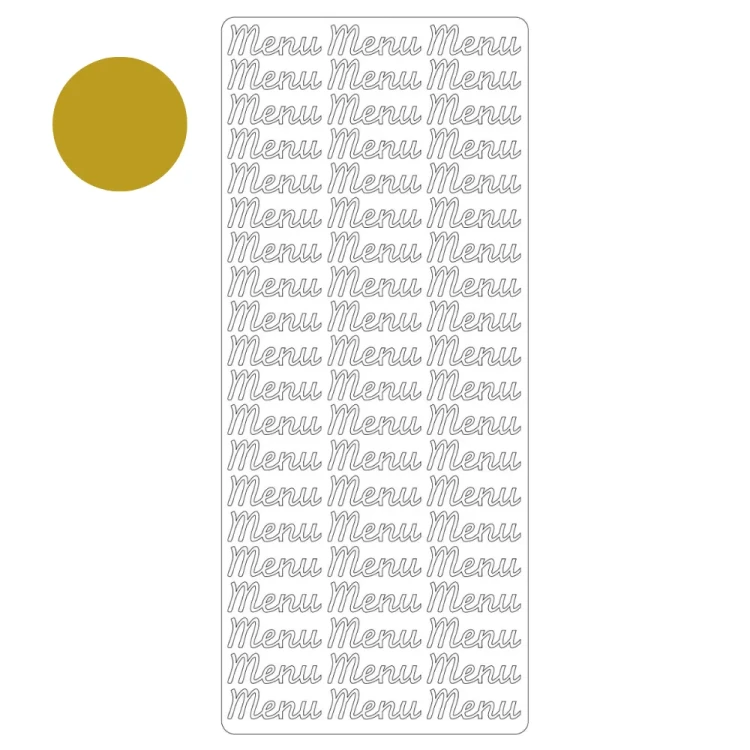 Menu Naklejka ażurowa Złota