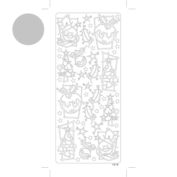 Choinki i Ozdoby Choinkowe Naklejka ażurowa Srebrna