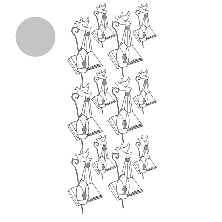 Bierzmowanie Naklejka ażurowa Srebrna