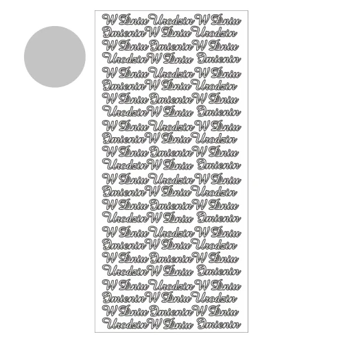 Naklejka ażurowa W Dniu Urodzin Srebrna