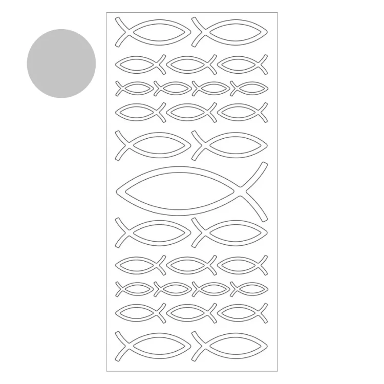 Naklejka ażurowa Ryby Srebrna