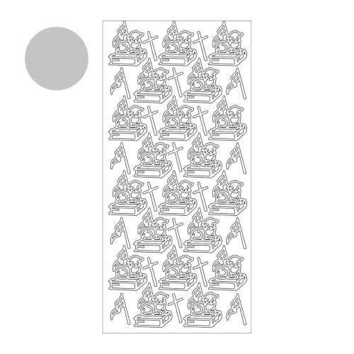 Naklejka ażurowa Baranek Srebrna