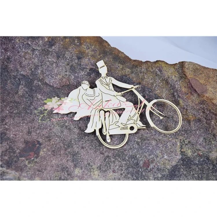 Para na rowerze - tekturka ozdobna