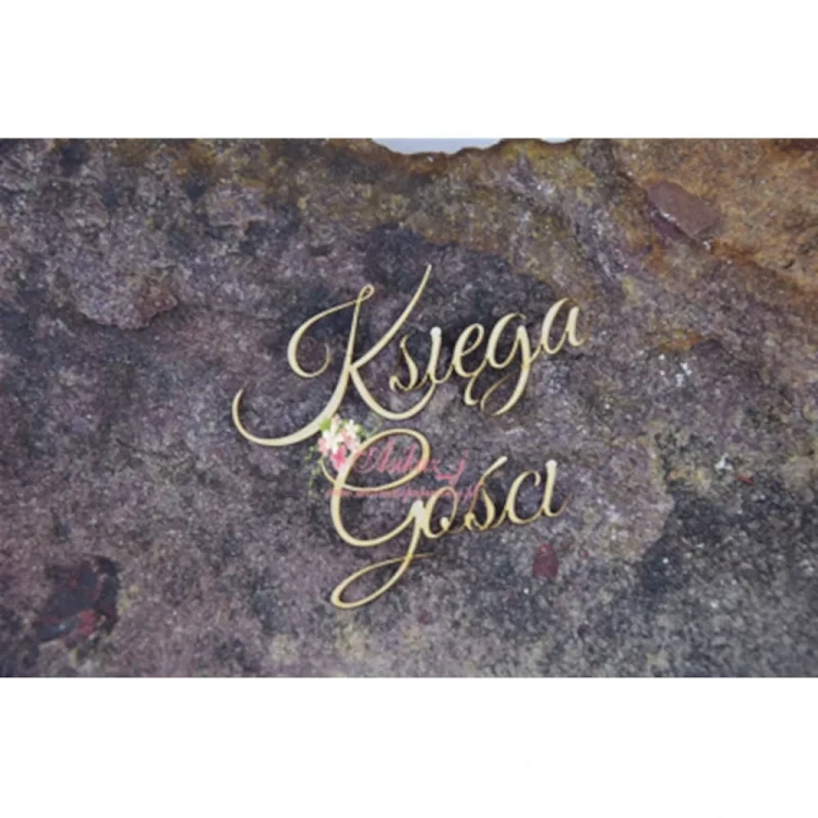 Napis Księga gości - tekturka ozdobna