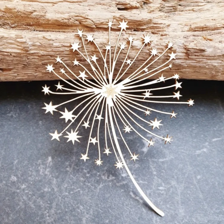 Oszroniony dmuchawiec - tekturka ozdobna