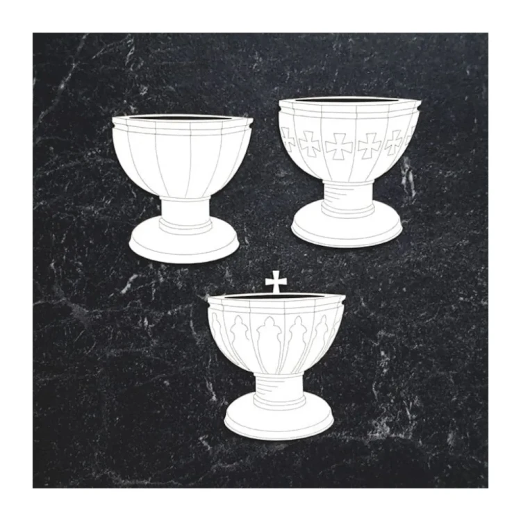 Komplet chrzcielnic - tekturka ozdobna